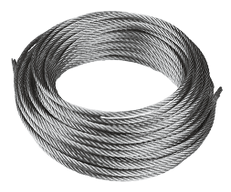 Coiled steel wire rope
