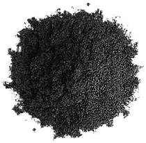 A mound of AP MicroRub 125 micronized rubber powder