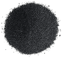 A mound of AP MicroRub 180 micronized rubber powder